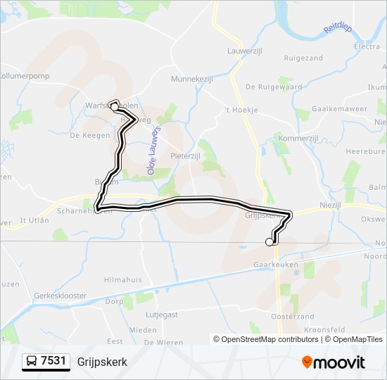 7531 Bus Line Map
