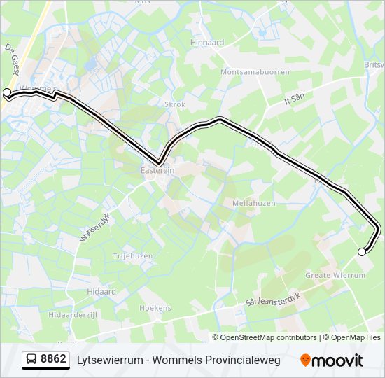 8862 Bus Line Map