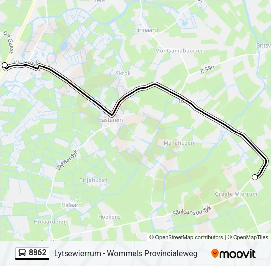 8862 Bus Line Map
