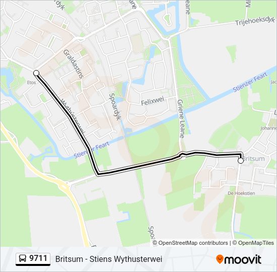 9711 Bus Line Map