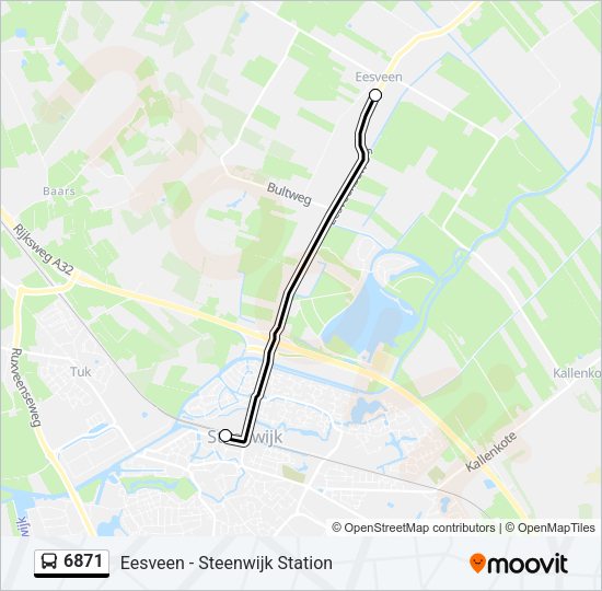 6871 Bus Line Map
