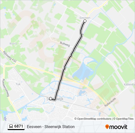 6871 Bus Line Map