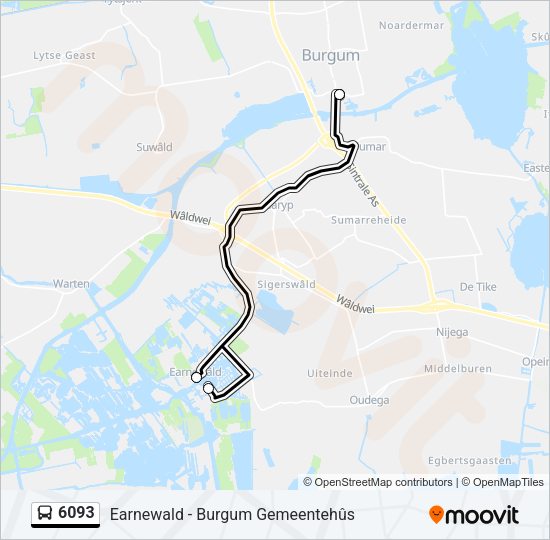 6093 Bus Line Map