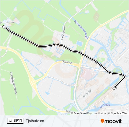 8911 Bus Line Map