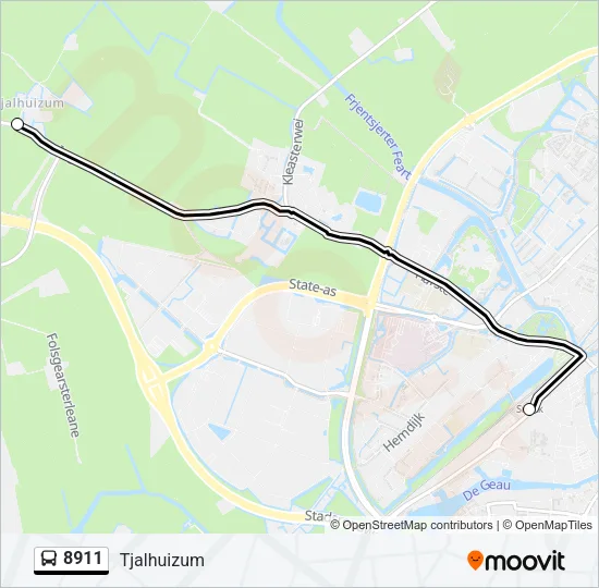 8911 Bus Line Map