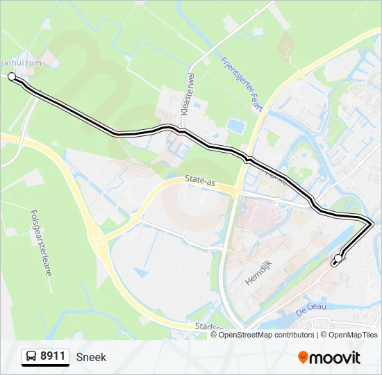 8911 Bus Line Map