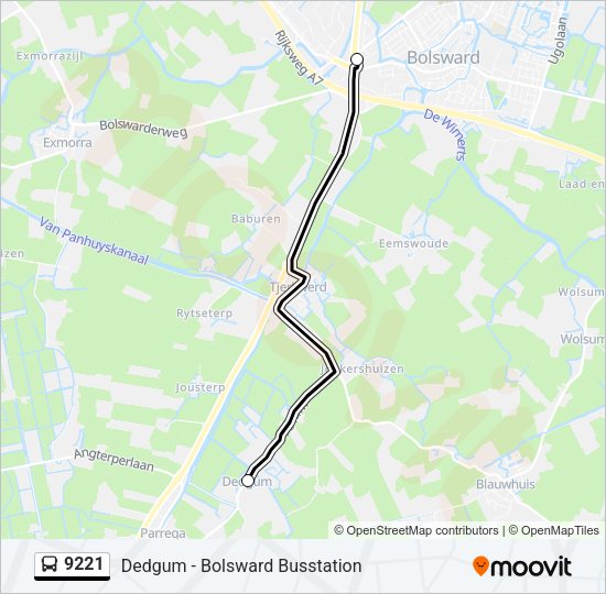 9221 Bus Line Map