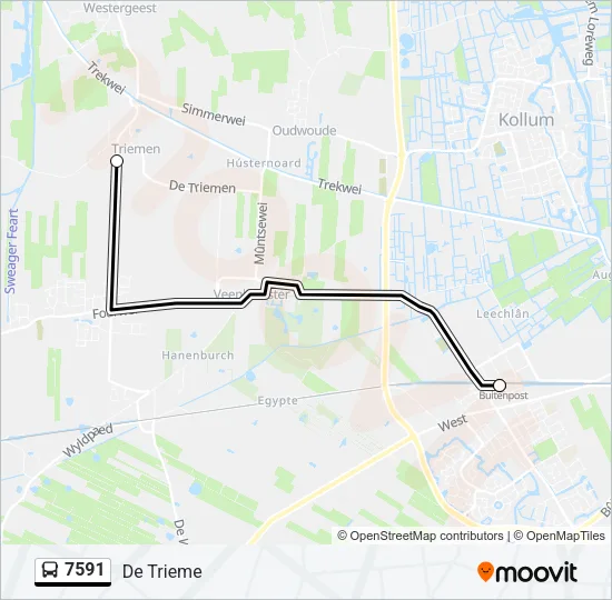7591 Bus Line Map