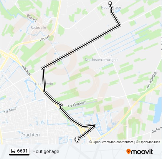 6601 Bus Line Map