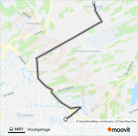 6601 Bus Line Map