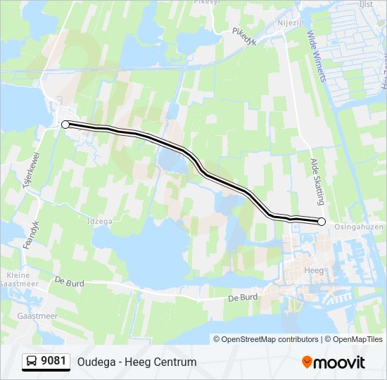 9081 Bus Line Map