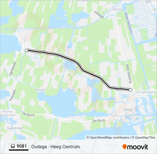9081 Bus Line Map