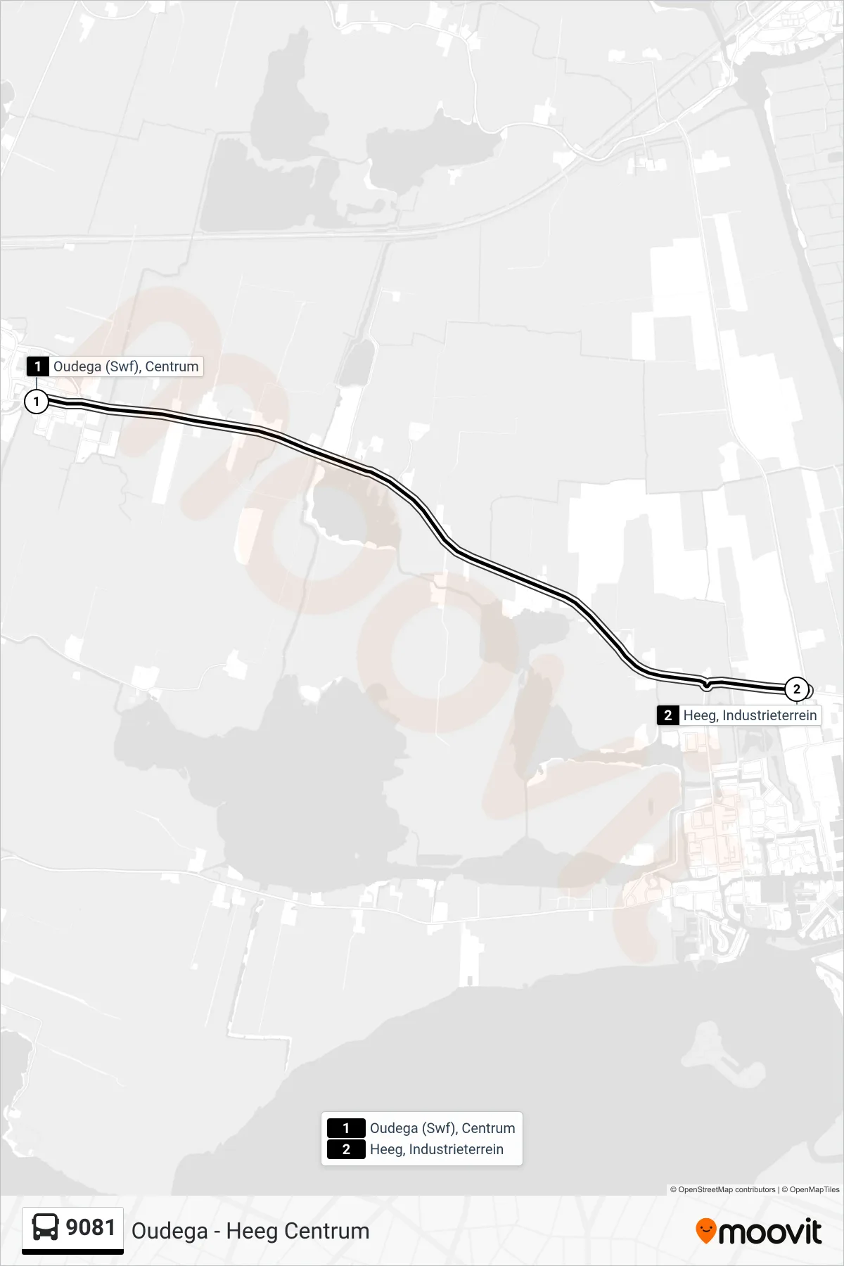 Lijn 9081 (bus, Heeg): route en haltes op de kaart