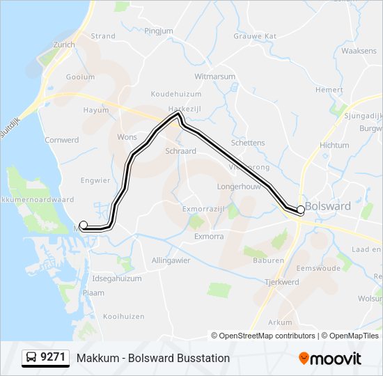 9271 Bus Line Map