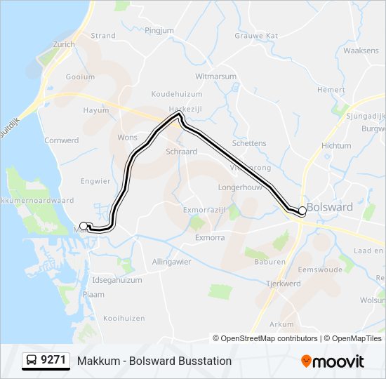 9271 Bus Line Map