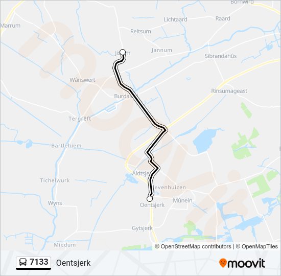 7133 Bus Line Map