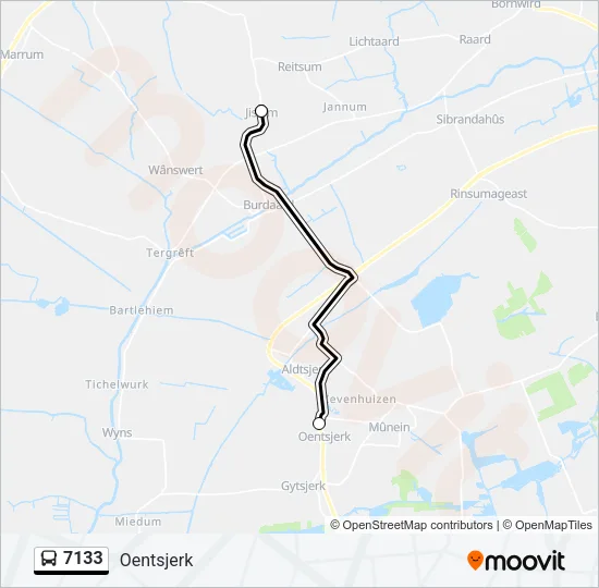 7133 Bus Line Map