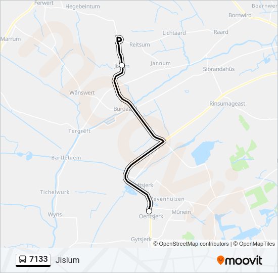 7133 Bus Line Map