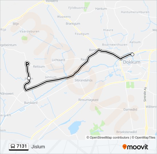 7131 Bus Line Map