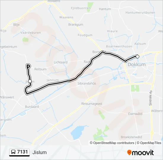 7131 Bus Line Map