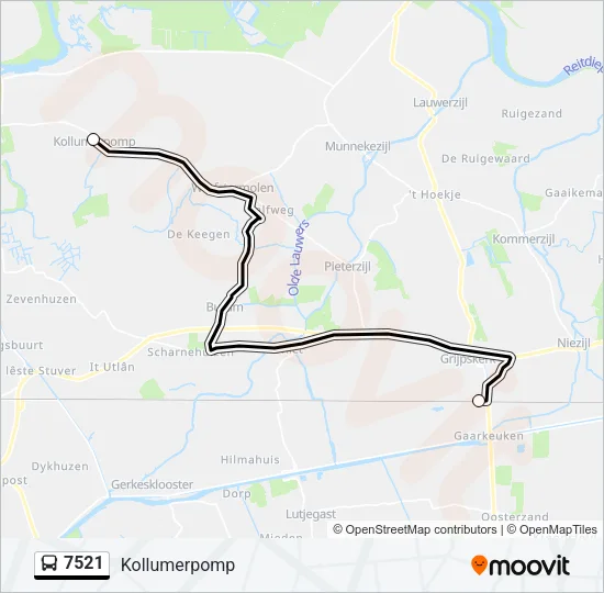 7521 Bus Line Map