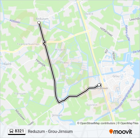 8321 Bus Line Map