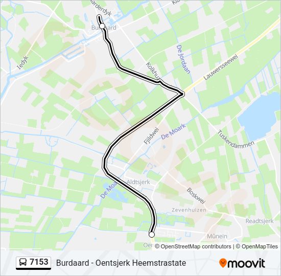 7153 Bus Line Map