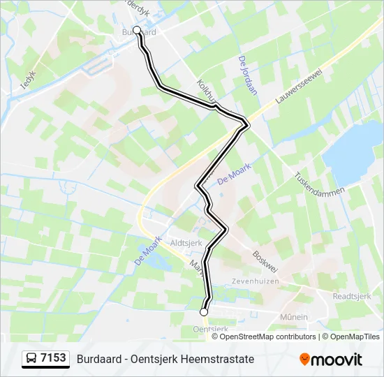 7153 Bus Line Map