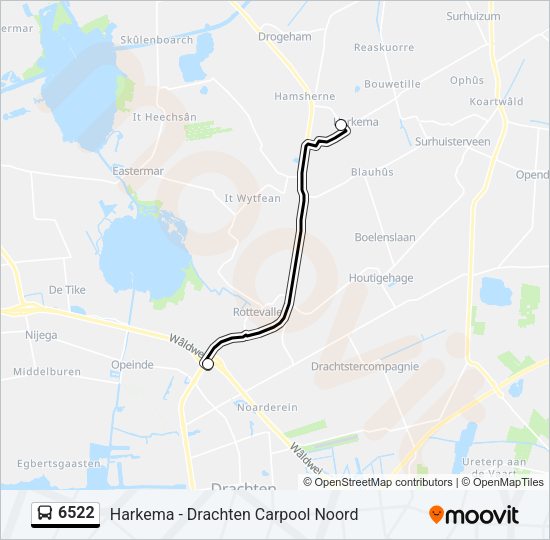 6522 Bus Line Map