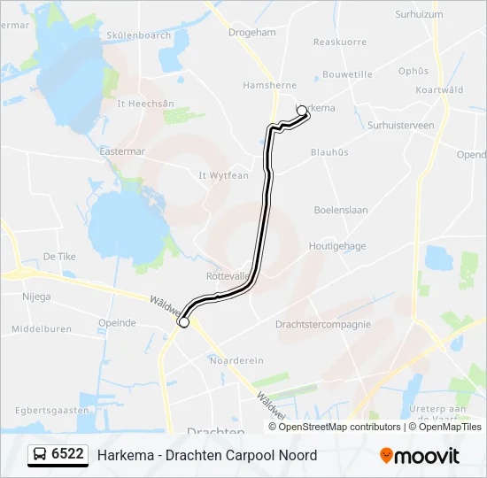 6522 Bus Line Map