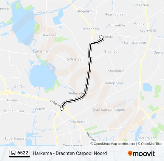 6522 Bus Line Map
