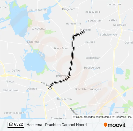 6522 Bus Line Map