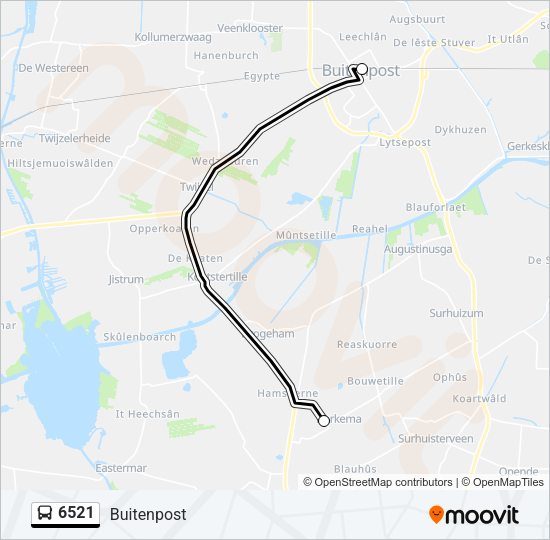 6521 Bus Line Map