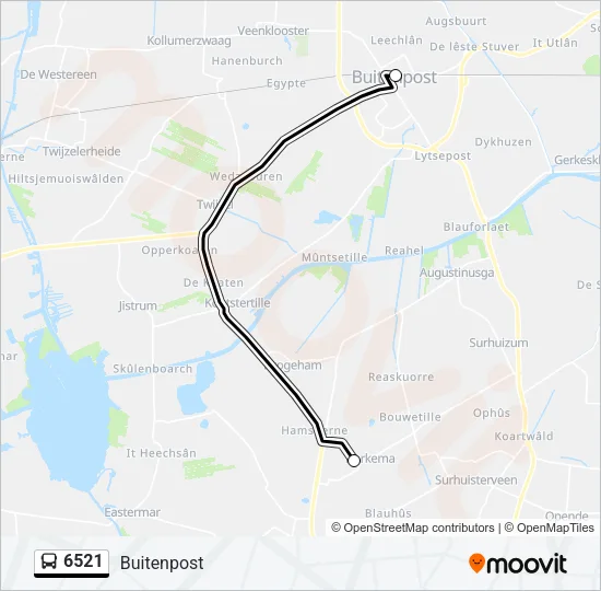 6521 Bus Line Map