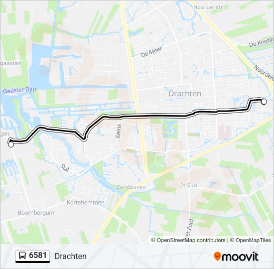 6581 Bus Line Map
