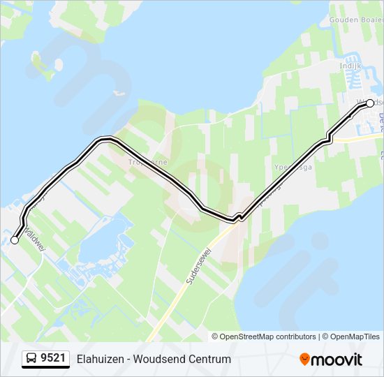 9521 Bus Line Map