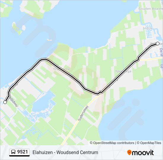 9521 Bus Line Map
