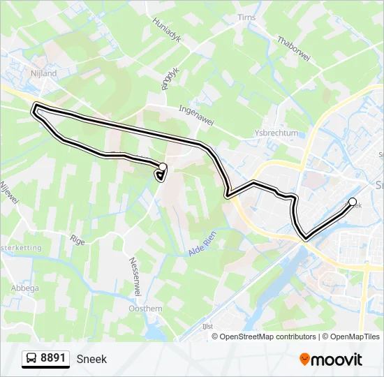 8891 Bus Line Map