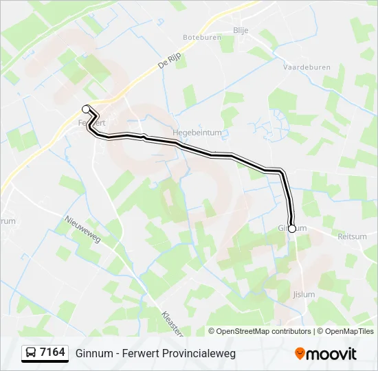 7164 Bus Line Map