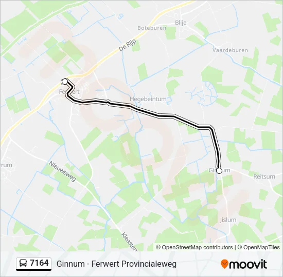 7164 Bus Line Map