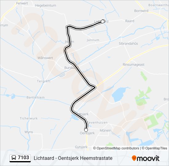 7103 Bus Line Map