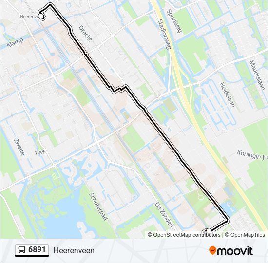 6891 Bus Line Map