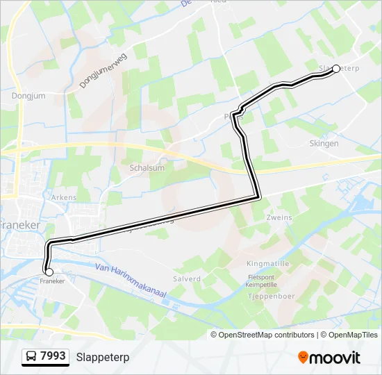 7993 Bus Line Map