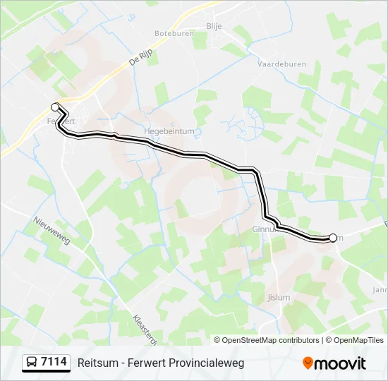 7114 Bus Line Map