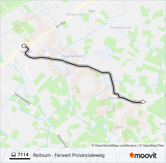 7114 Bus Line Map