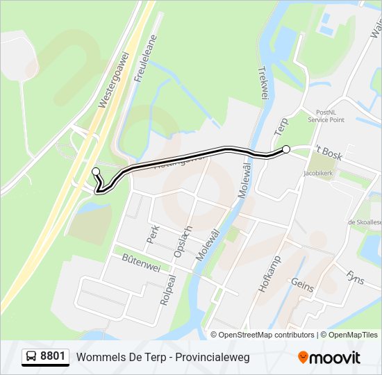 8801 Bus Line Map