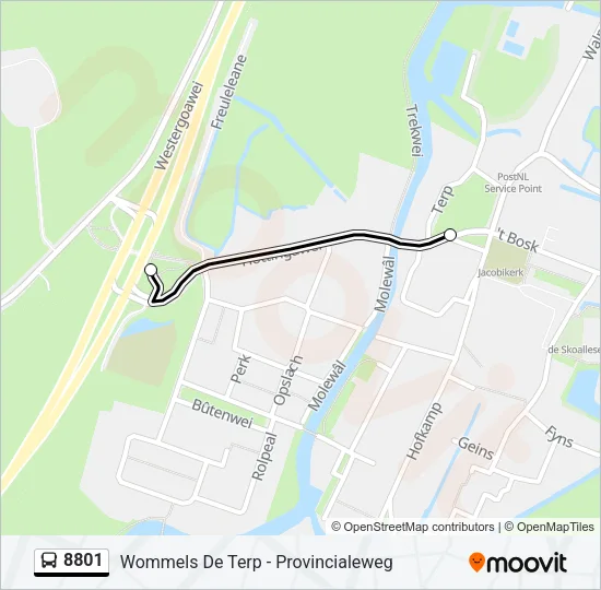 8801 Bus Line Map