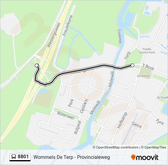 8801 Bus Line Map