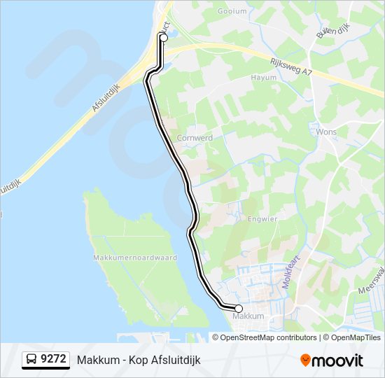 9272 Bus Line Map