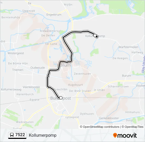 7522 Bus Line Map